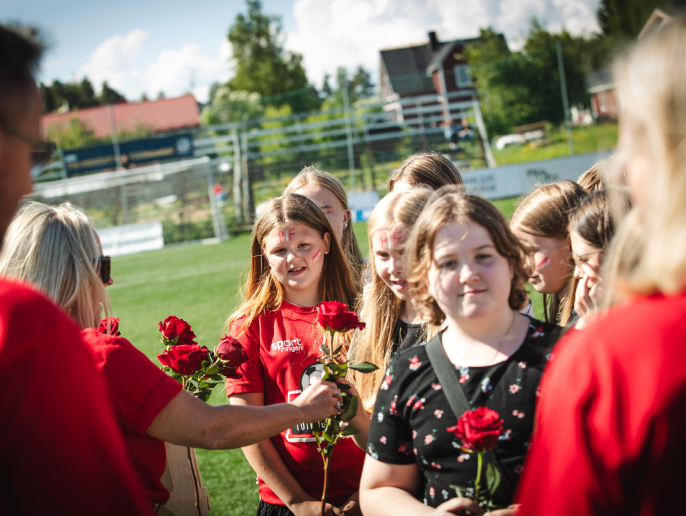 Prisutdelning på planen