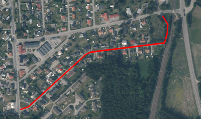 Karta över Kurirvägen